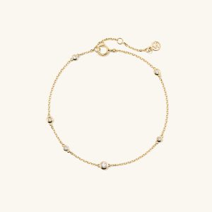 Multi Gemstone Station Bracelet