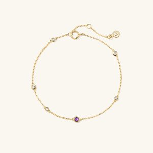 Multi Gemstone Station Bracelet