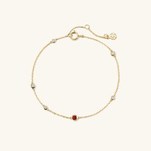 Multi Gemstone Station Bracelet