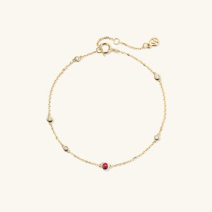 Multi Gemstone Station Bracelet