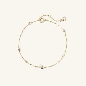 Multi Gemstone Station Bracelet