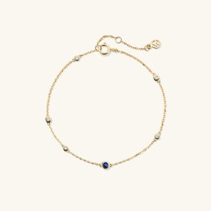 Multi Gemstone Station Bracelet