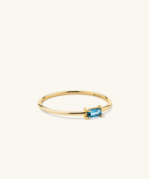 Baguette Gemstone Stacker Ring