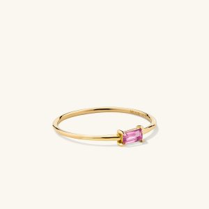 Baguette Gemstone Stacker Ring
