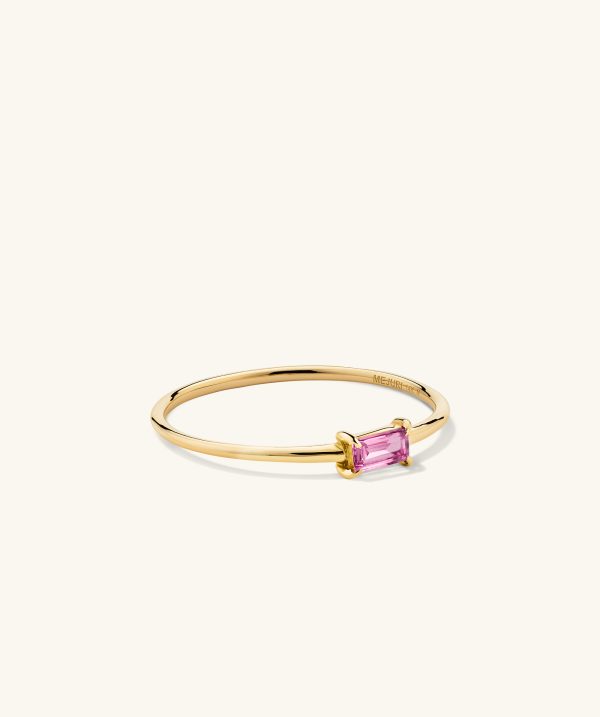 Baguette Gemstone Stacker Ring