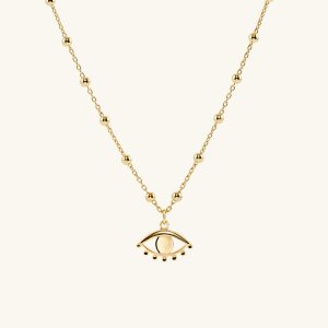 Evil Eye Beaded Pendant Necklace