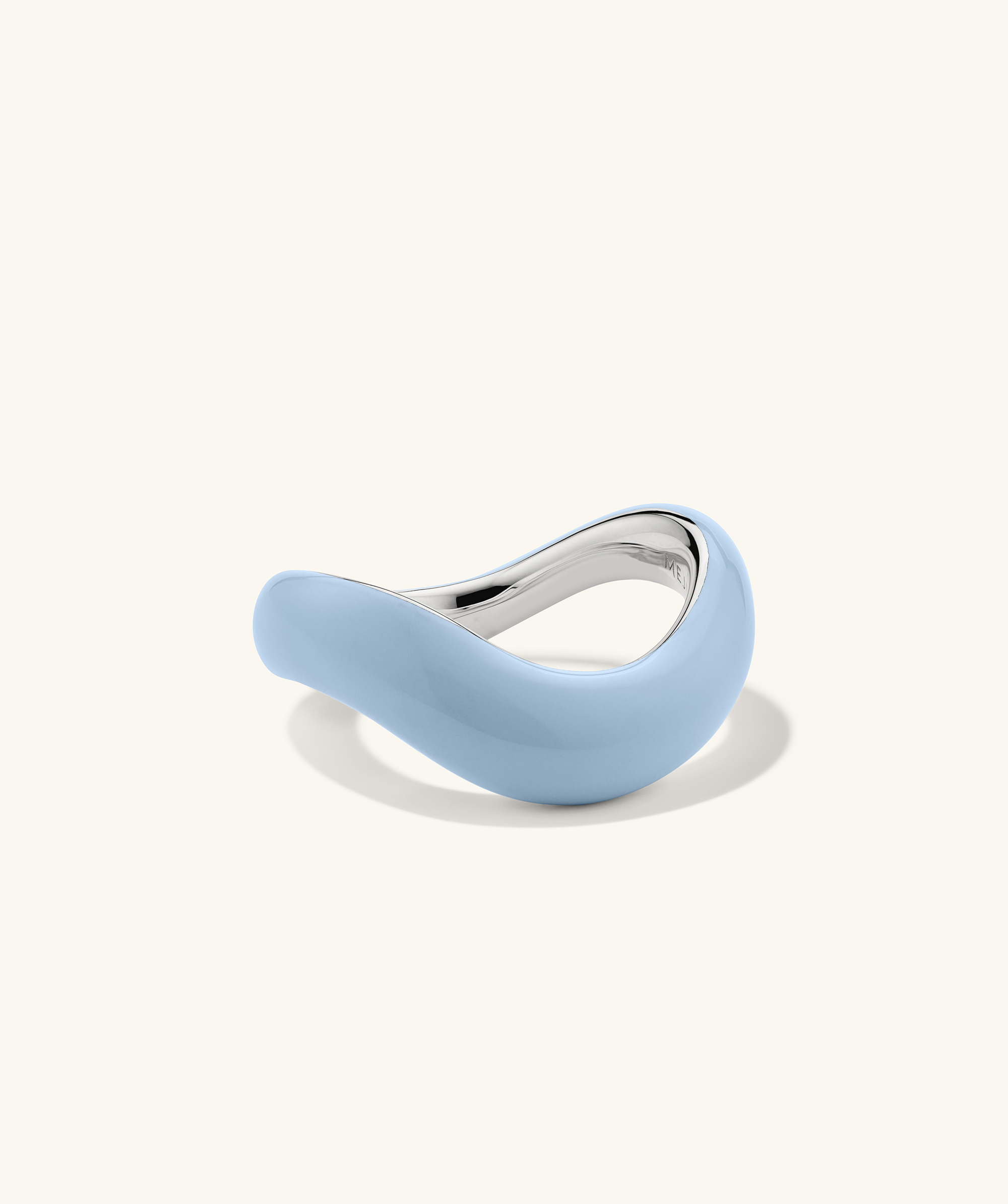 Figure Ring Enamel Light Blue