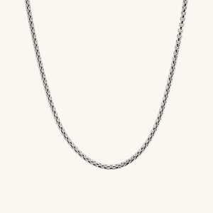 3.7mm Round Box Chain Necklace