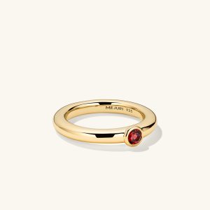 Round Gemstone Stacker Ring