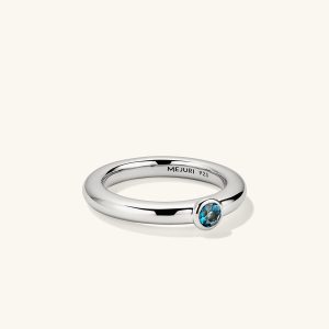 Round Gemstone Stacker Ring