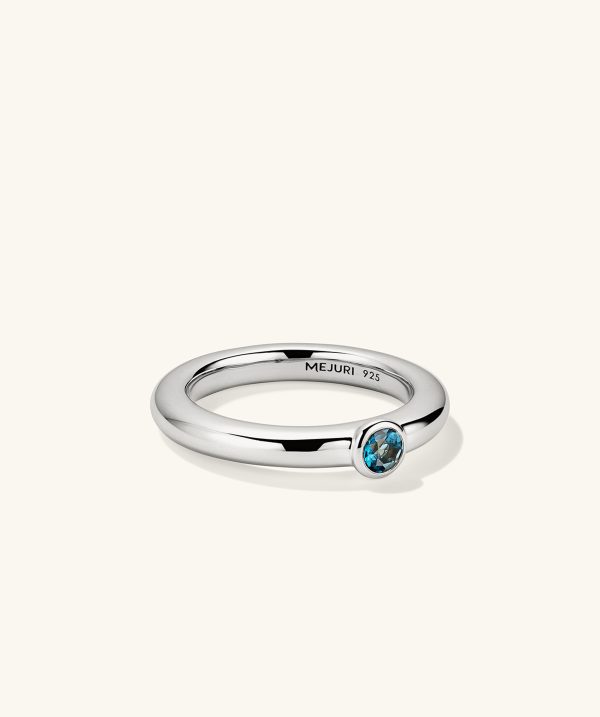 Round Gemstone Stacker Ring