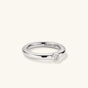 Round Gemstone Stacker Ring