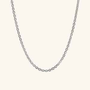 Trace Rectangle Chain Necklace