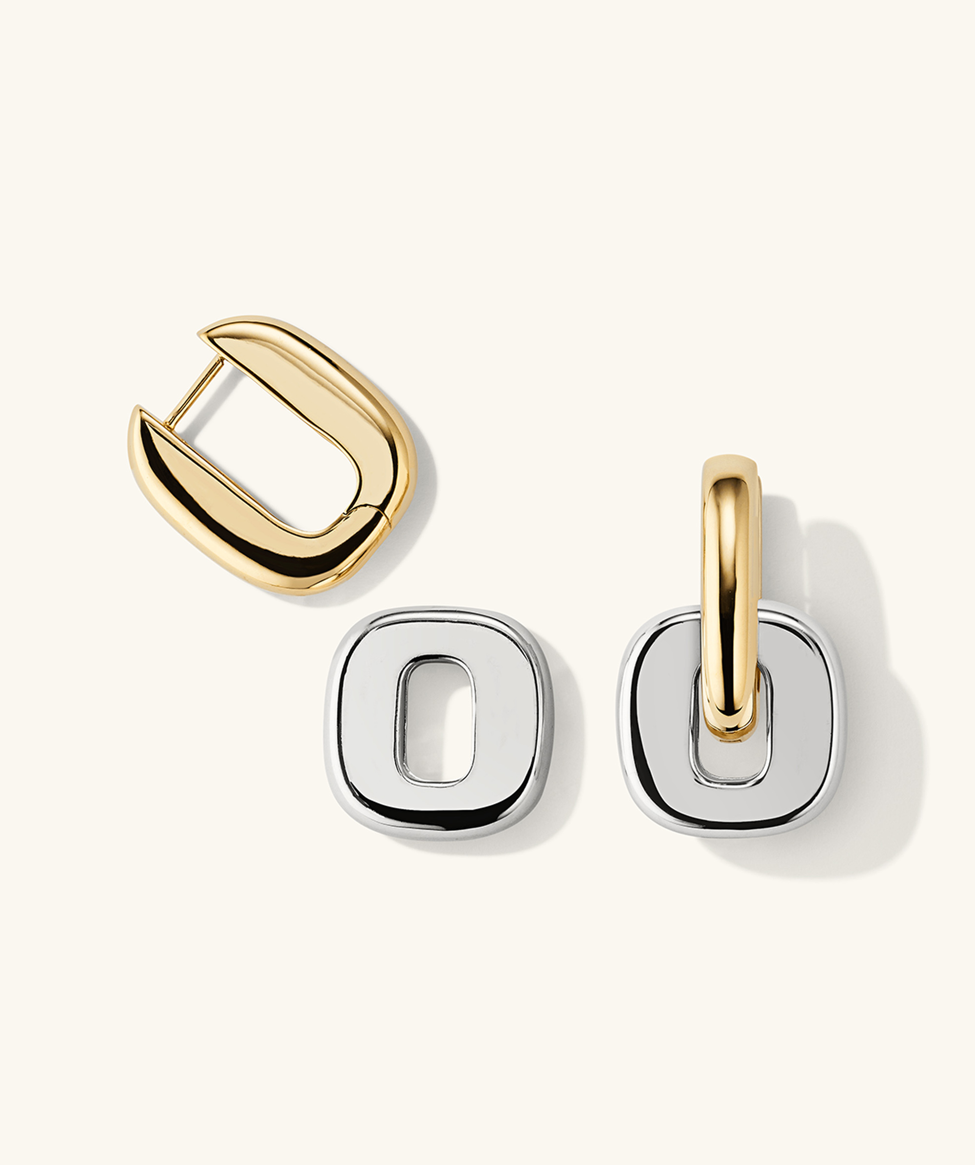 The New Hoop Vermeil Hoop Silver Charm