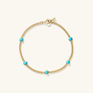 Gemstone Curb Chain Bracelet