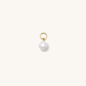 Single Pearl Hoop Charm