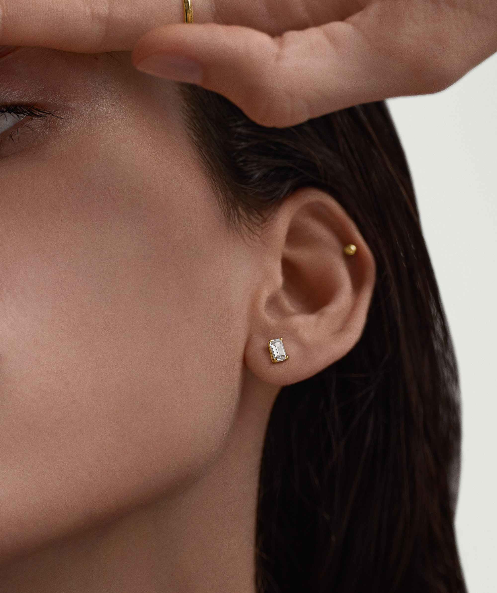 LGS Emerald Cut Studs