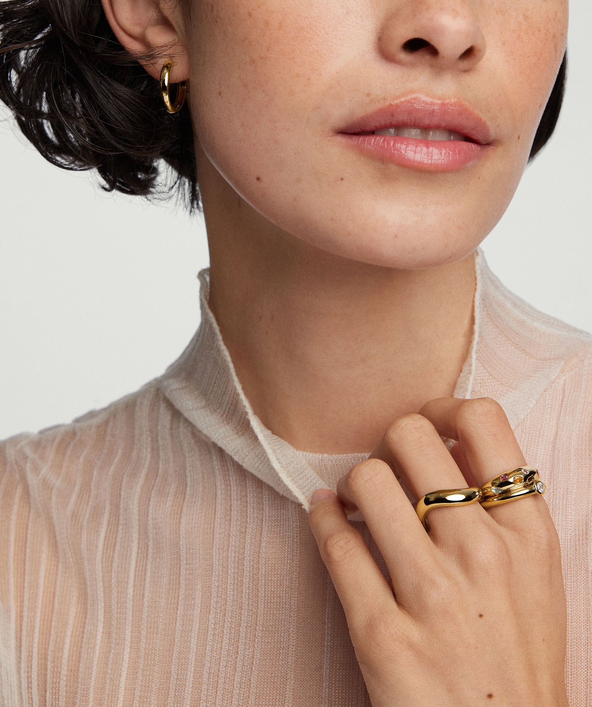 Gemstone Stacker White Topaz