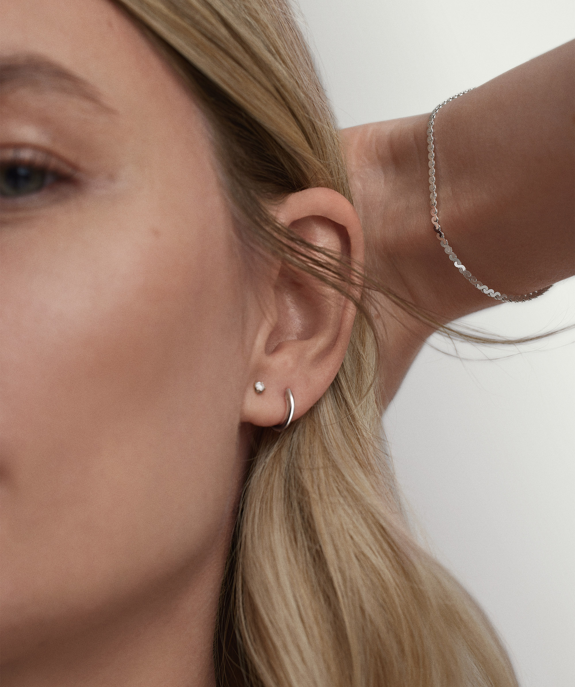 Serpentine Chain Bracelet Silver