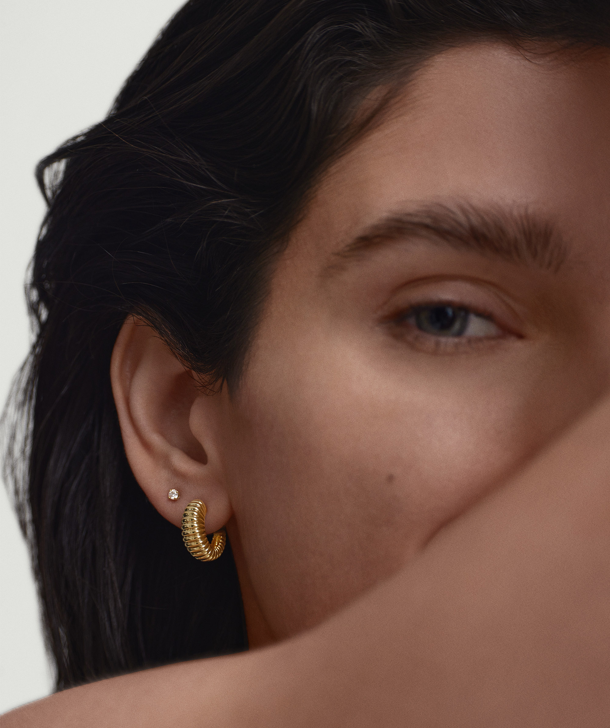 Micro Charlotte Small Dome Earrings