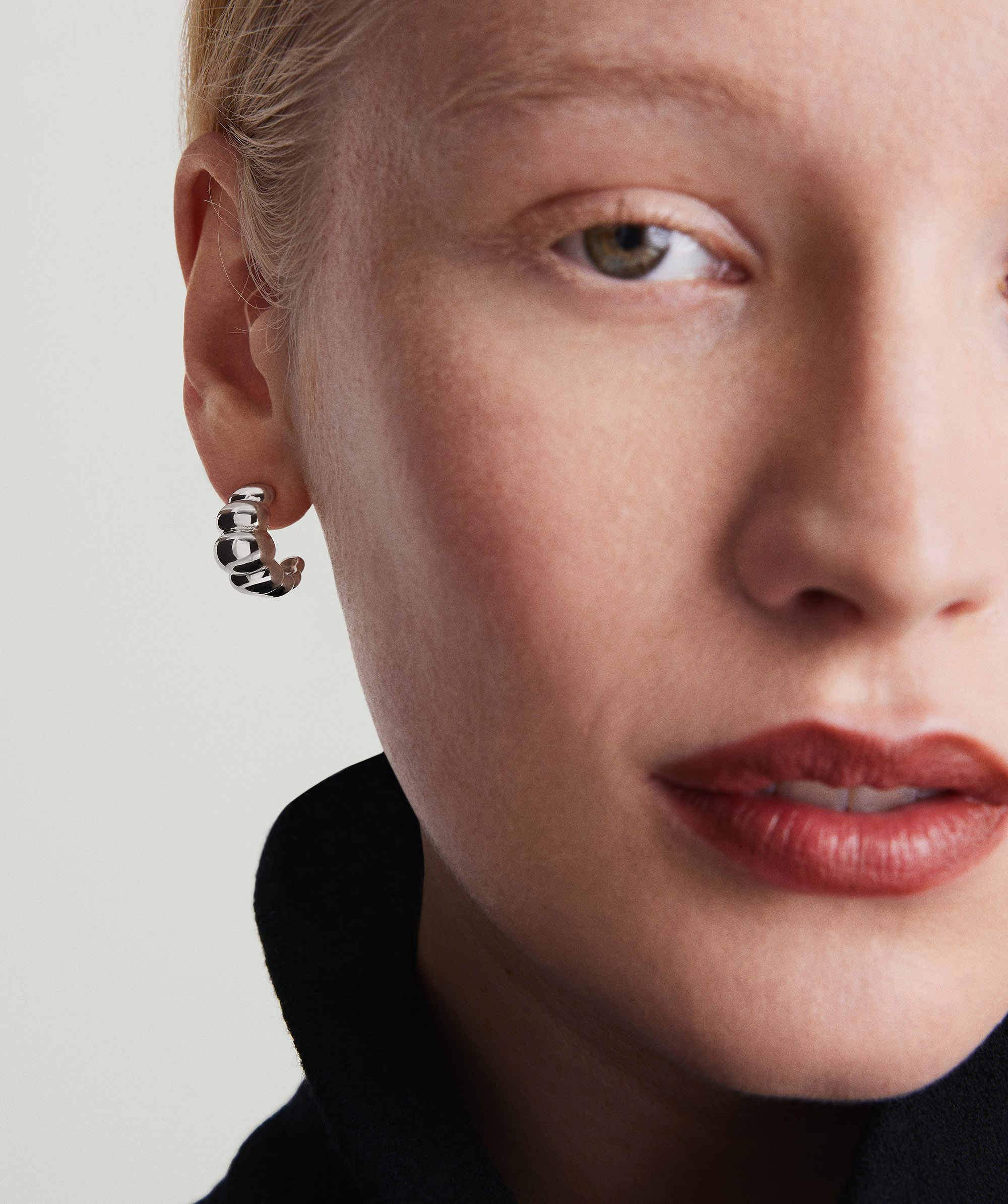 Inflated Charlotte Hoop Silver 10mm