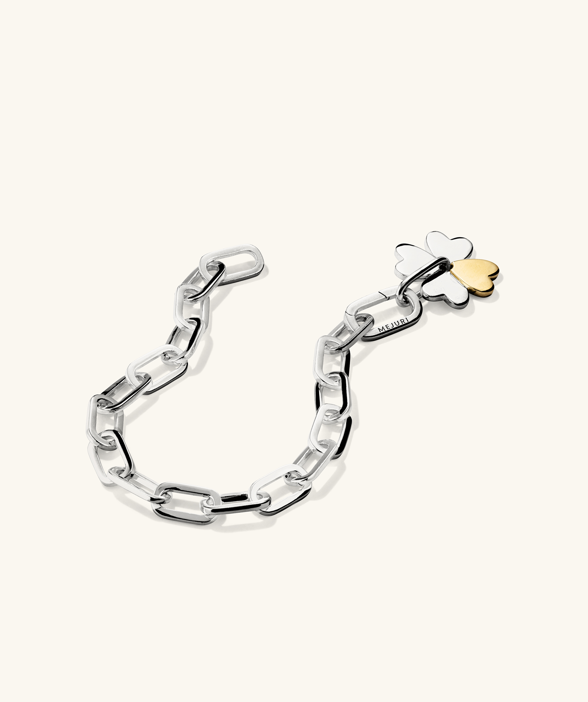 Clover Chain Pendant Bracelet Oval Link