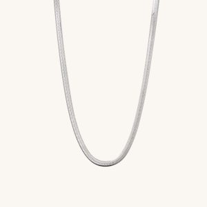 Bold Herringbone Chain Necklace